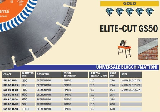 Disco Diamantato Hva 400 Elite-Cut GS50 Universale Husqvarna - EmporiodiAntonio