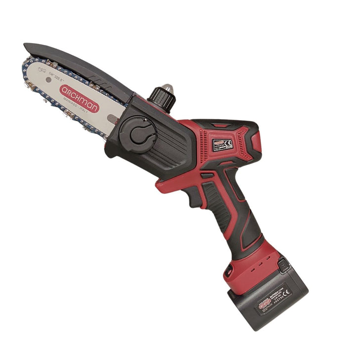 Potatore Elettrico a Catena Archman PE02 barra cm.12 con 2 batterie al litio