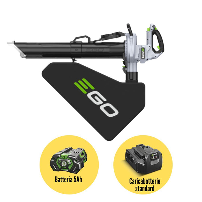 Soffiatore Aspiratore 3 in 1 Batteria Ego Power Plus LV5004E - con Batteria e Caricabatteria