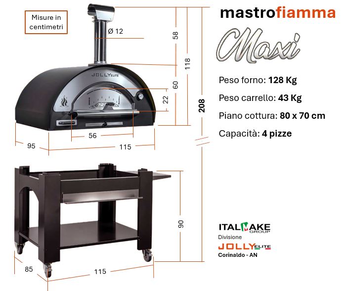 Forno Legna Jolly Mastrofiamma a cottura diretta, il Forno che Semplifica la Cottura a Legna!