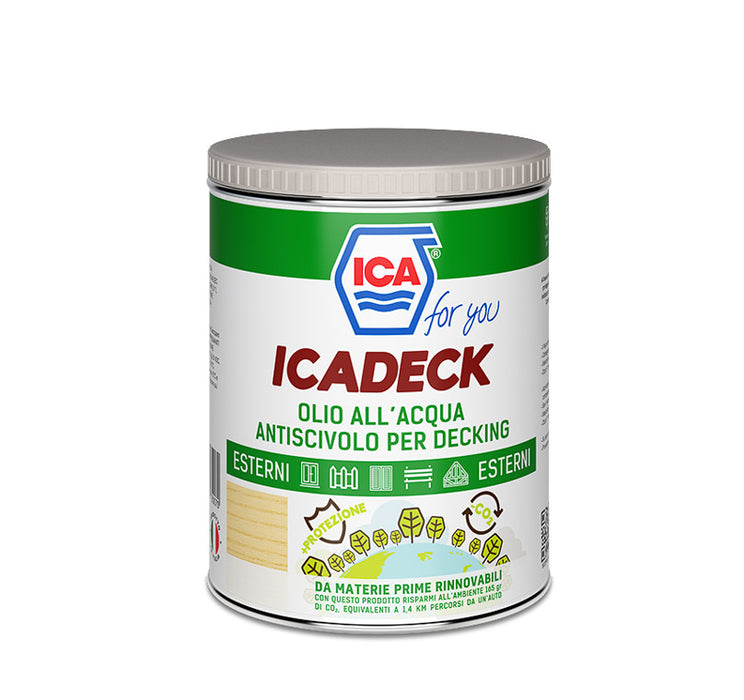 Icadeck Olio All'acqua Antiscivolo per Decking Bio Teak DCKBIO01