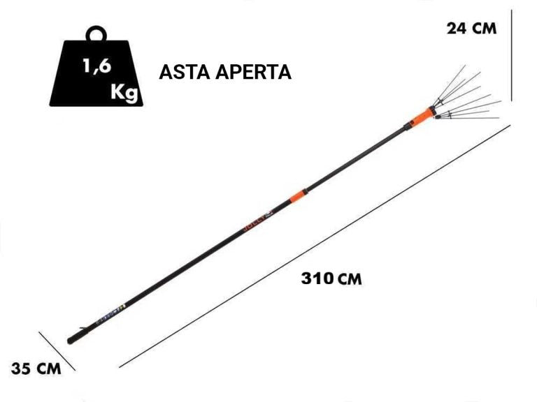 Abbacchiatore Elettrico Olive Jolly V12Base Asta 170/310 Telescopica + 3 Astine OMAGGIO