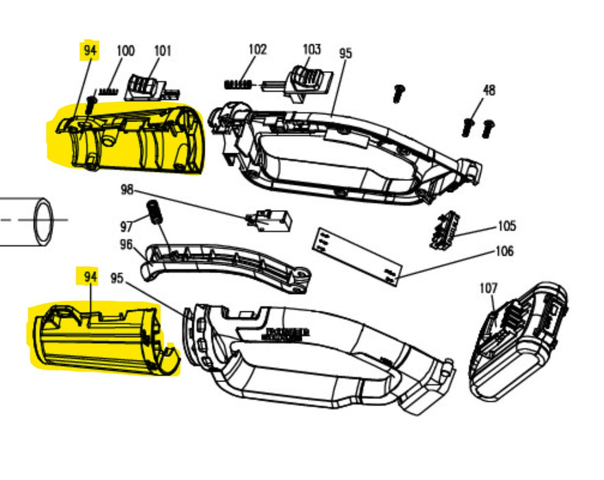 Connettore Impugnatura SX/DX per Potatore Telescopico WG349