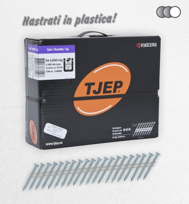 Chiodi Zincati Ancoraggio Anchor Ring KA 34° per Chiodatrice TJep KA1 KA1L KA2 KA4060