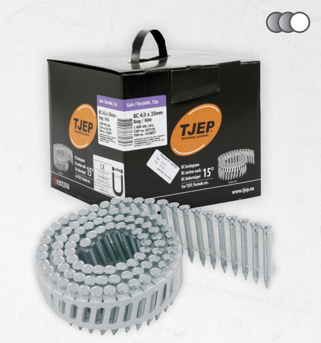 Chiodi Zincati Ancoraggio Anchor Ring BC 15° per Chiodatrice TJep BC60