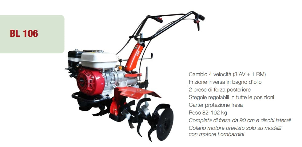 Motozappa Benassi BL106H Motore Benzina con Fresa cm.80