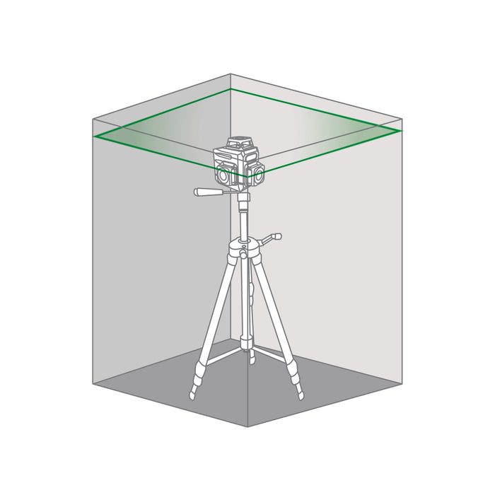 Livella Laser Autolivellante Metrica 3D Action Green - 61438 Raggio Verde