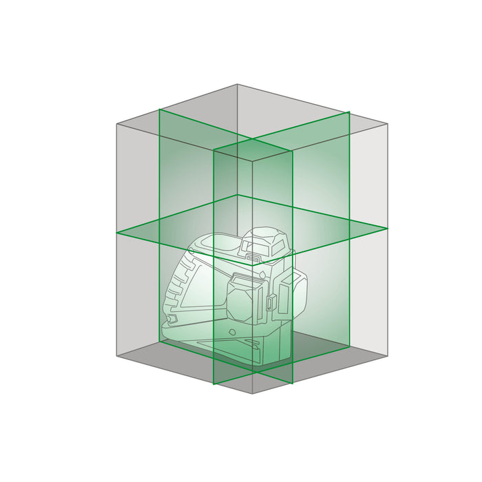 Livella Laser Autolivellante Metrica 3D 360 Gradi Raggio Verde 61410MPLUS High Power