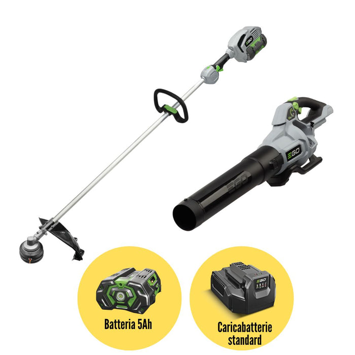 Kit Decespugliatore ST1530E e Soffiatore LB5300 Ego Power Plus Batteria 56 Volt Completo Batteria e Caricabatteria