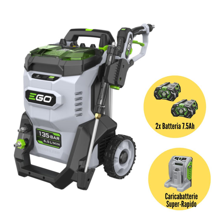 Idropulitrice a batteria Ego Power Plus HPW2000E con 2 Batterie e Carica Super-Rapido