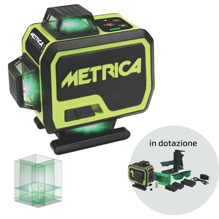 Livella Laser Autolivellante Metrica 4D - 61470 Raggio Verde