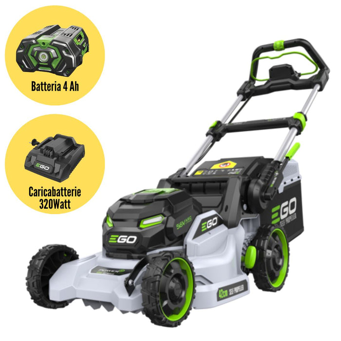 Rasaerba batteria Ego Power Plus LM1712SP Trazionato 56 Volt Taglio cm. 42 Batteria 4.0 e Caricabatteria 320Watt