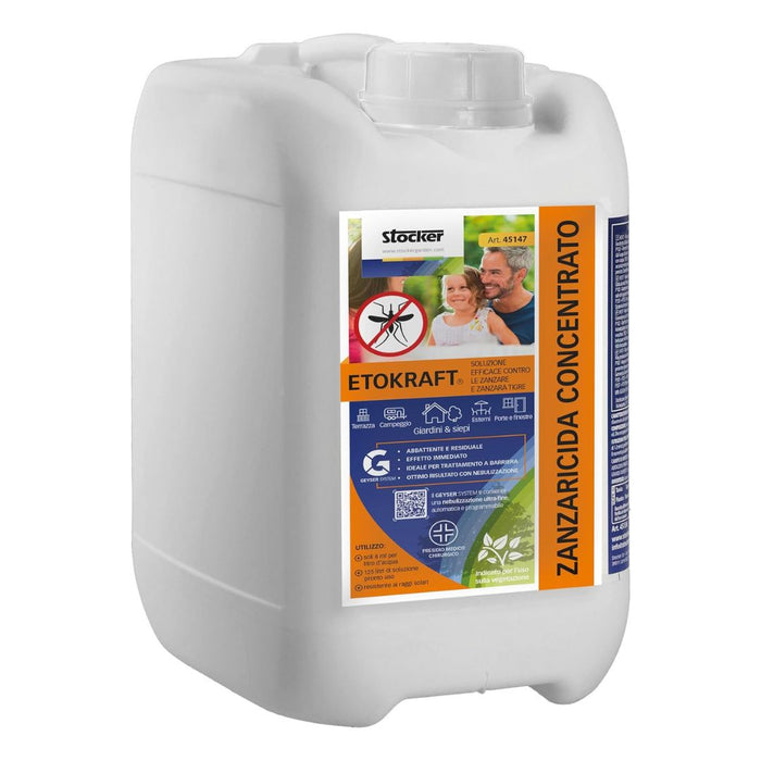 Etokraft zanzaricida anti-zanzare 5 L per sistema Geyser Stocker