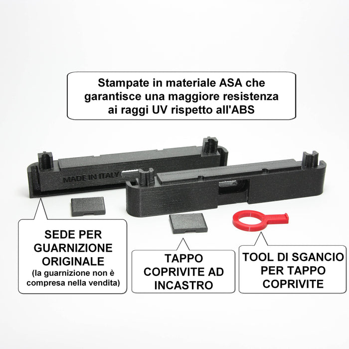 Coppia Testate Compatibili Citofono Urmet Kombi 825 in ASA Resistenti UV