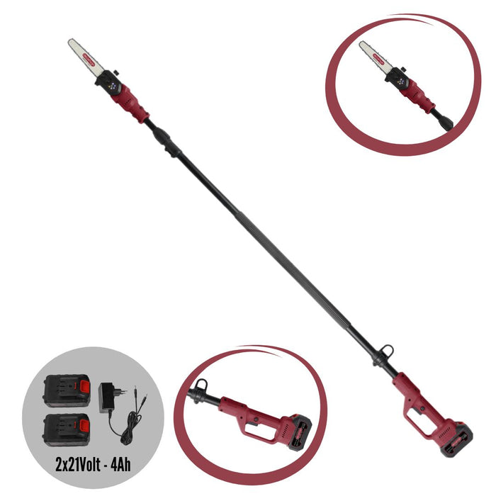 Potatore ad Asta Archman PE04AT fino a cm.270 barra cm.20 con 2 batterie al litio da 4Ah