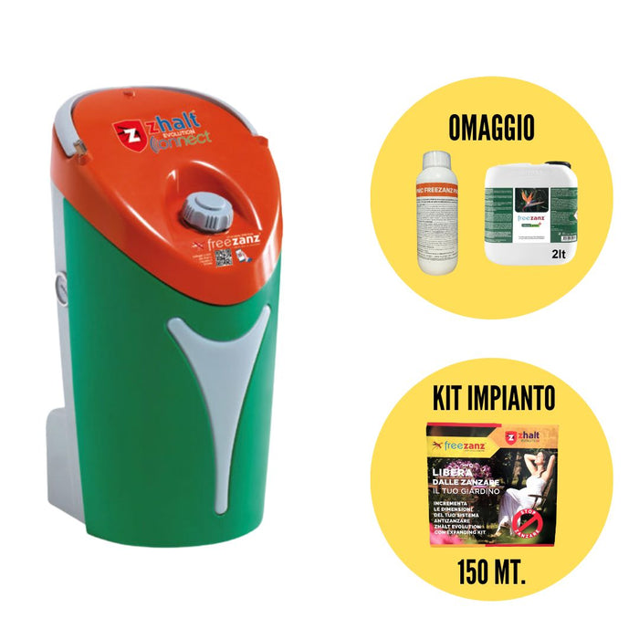 Freezanz Zhalt Evolution Connect Antizanzare Professionale fino a 1.500 mq + Impianto 150mt + OMAGGIO