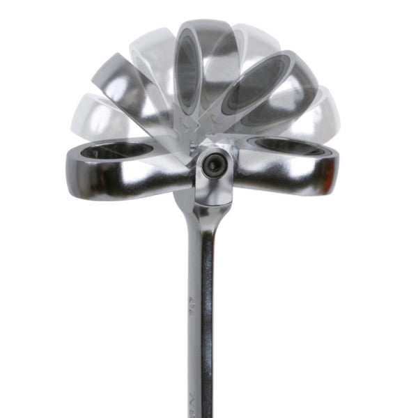 Serie di 8 chiavi combinate a cricchetto snodate con supporto compatto Beta 142SN/SC8