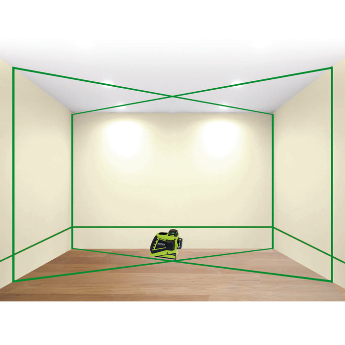 Livella Laser Autolivellante Metrica 3D Junior 360 Gradi Raggio Verde 61415MPlus