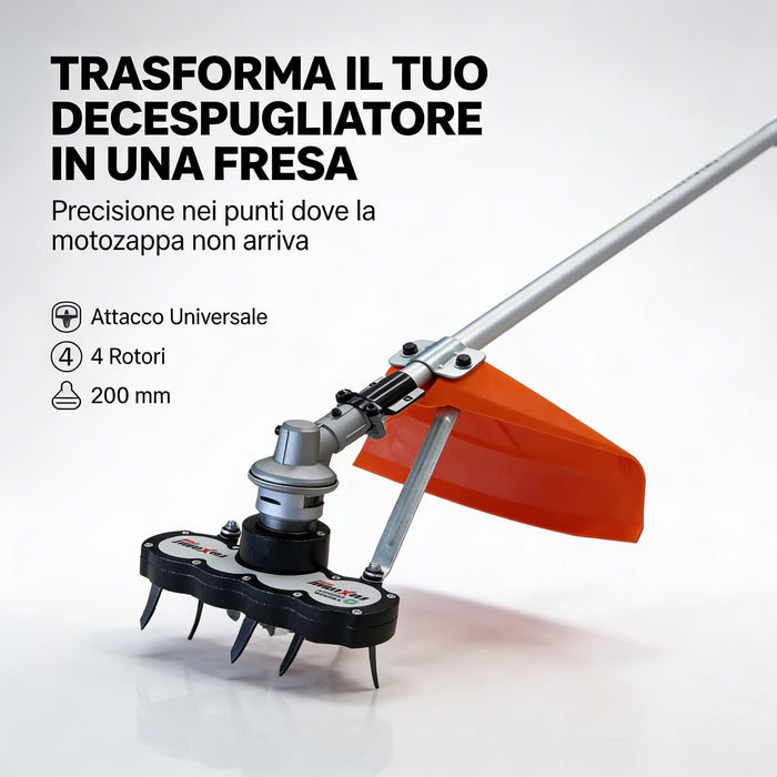 Fresa Universale per Decespugliatore Flexitiller Plus 4 rotori mm.200