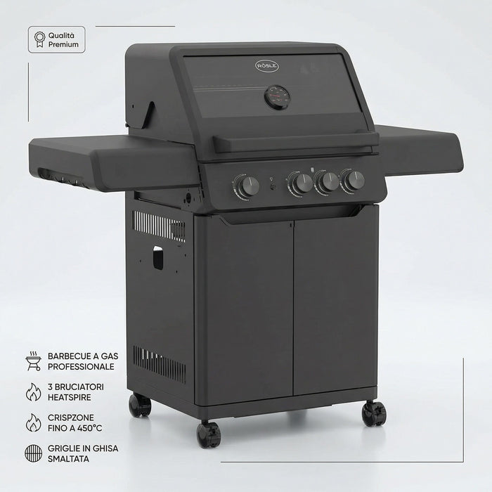 Barbecue a Gas ALLFLAME Peer 3 Rosle