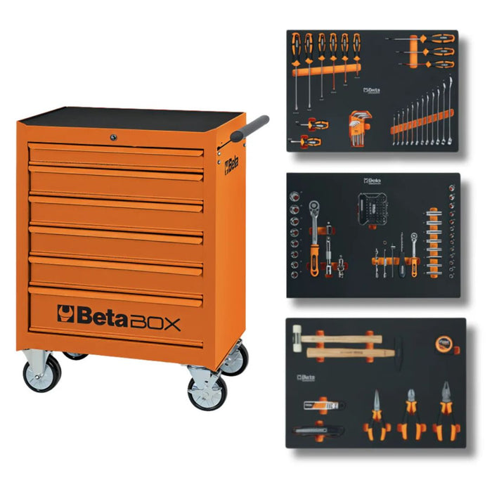 Carrello Portautensili con 6 cassetti Beta C04BOX Completo di 150 utensili