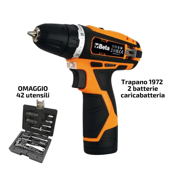 Trapano Avvitatore compatto Beta 1972/K12V-10 Completo
