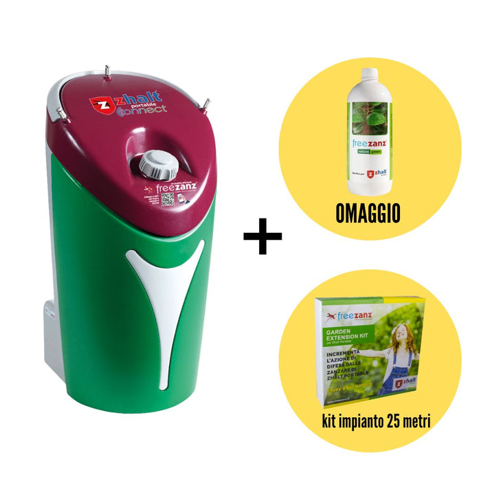 FreeZanz Zhalt Antizanzare Portable Connect a Batteria + Kit Garden Extension + OMAGGIO