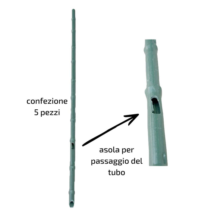 Kit 5 Picchetti in similbambu' colore verde per impianto Freezanz Zhalt Evolution