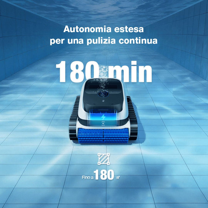 Ecovacs Ultramarine P1 – Robot Pulitore Piscina Automatico con Aspirazione UltraPure