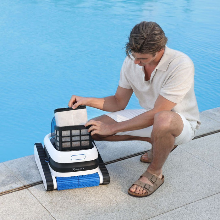 Ecovacs Ultramarine P1 – Robot Pulitore Piscina Automatico con Aspirazione UltraPure