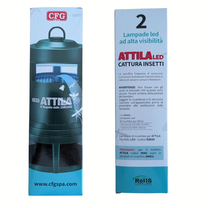 Lampada Ricambio Cattura Zanzare Attila LED EZ020L 2Pz.
