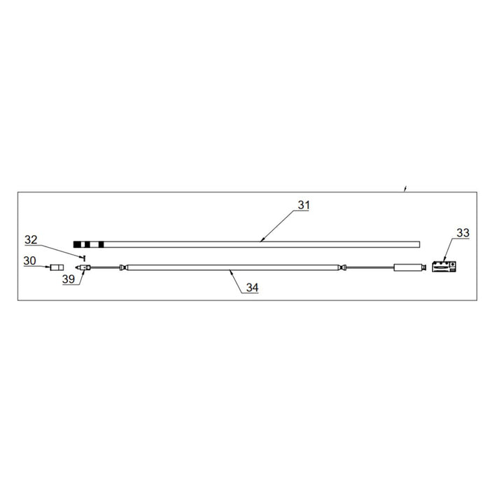 Asta Fissa Completa per Abbacchiatore Jolly V34 - AE06 - AE08 - ULISSE - ULISSE2 - BHL360 da cm.135