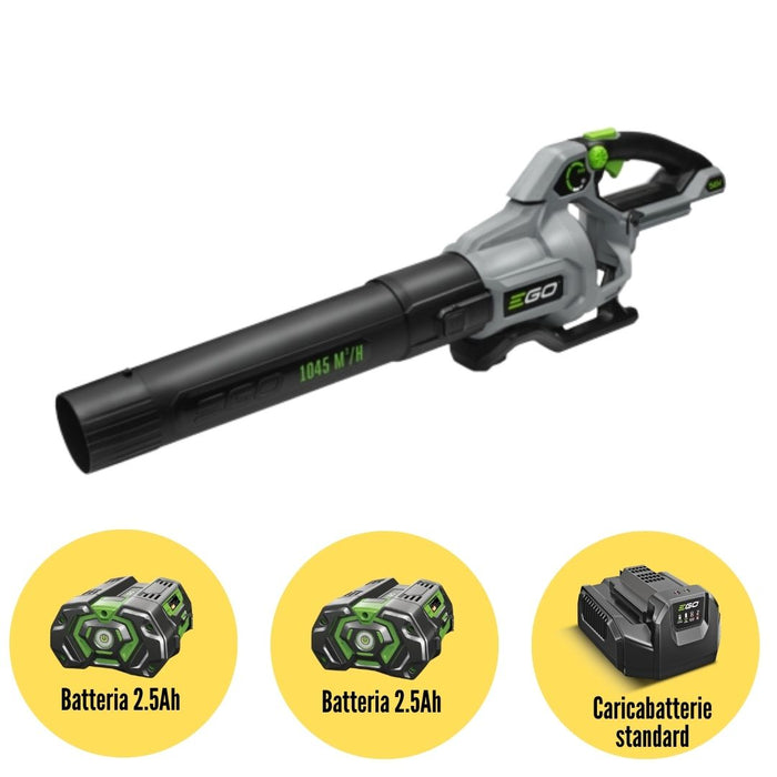 Soffiatore batteria Ego Power Plus LB6151E 56 Volt - 1045 mc/h - con 2 Batterie e caricabatteria
