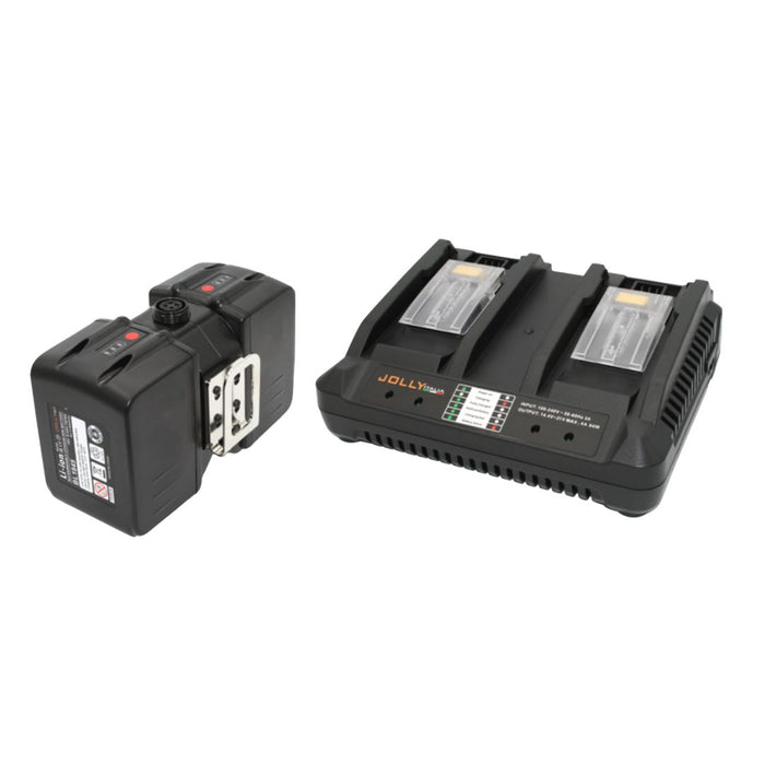 Kit Alimentazione Abbacchiatore Jolly Italia SFERA - V50 con Batterie e Caricabatterie 2x9Ah