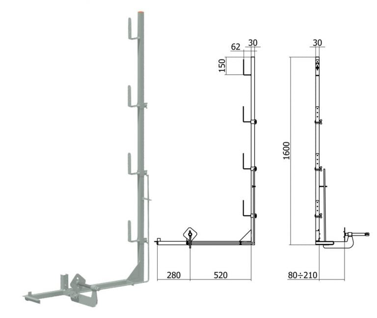 112hz Parapetto CSC Frontale a 90° per Legno 112HZ
