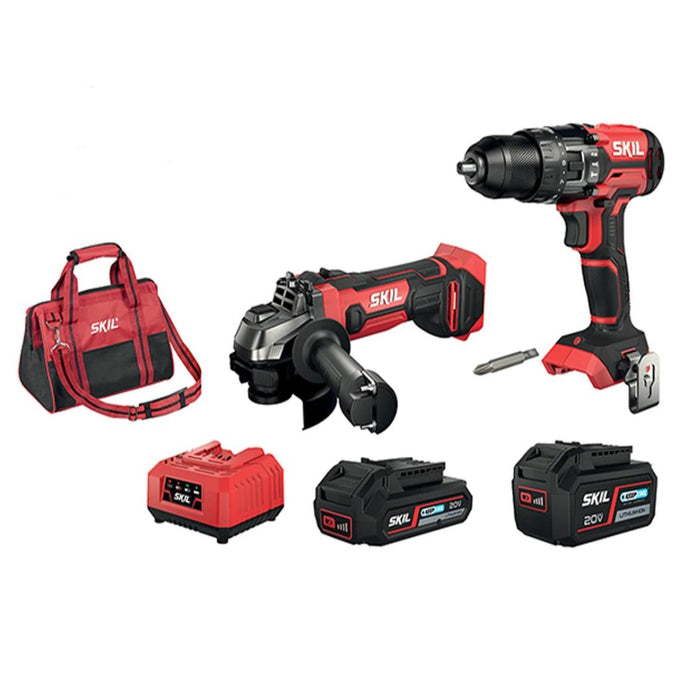 Kit Skil Trapano Tassellatore 3020CA e Smerigliatrice 3920 con Batterie e Caricabatteria - 3354EA