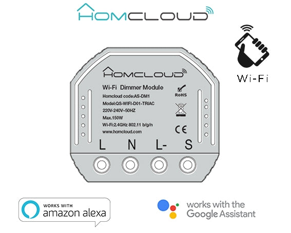 Modulo Dimmer Intelligente Wi-Fi da incasso HomCloud - EmporiodiAntonio