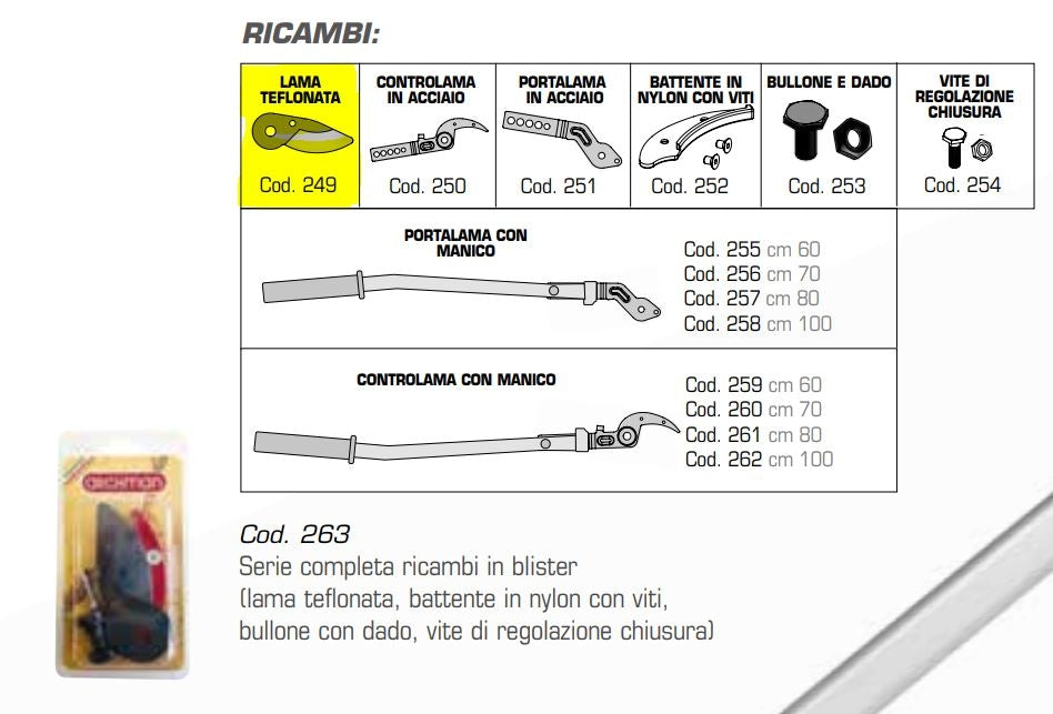 Lama Ricambio Troncarami Archman 28T - Rif. 249 - EmporiodiAntonio