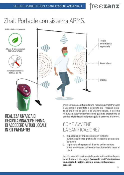 FreeZanz Zhalt Portable Sistema Igienizzante completo - EmporiodiAntonio