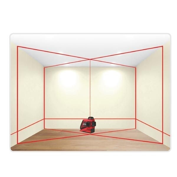 Livella Laser Autolivellante Metrica 3D 360 Gradi Raggio Rosso 61400 - EmporiodiAntonio